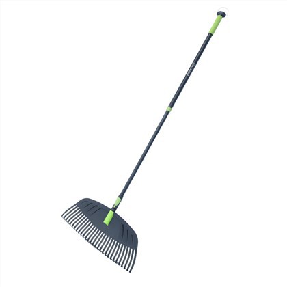 Grand râteau de feuilles en plastique