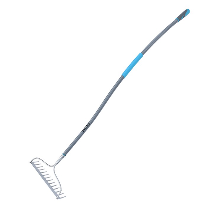 Grand râteau en métal