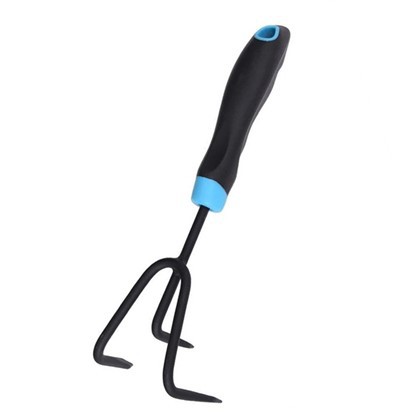 Cultivateur à main en acier en carbone noir de 3 dents